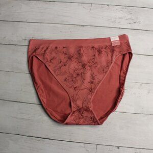 Ambrielle Women's High Cut Leg Brief Panties Size L 7 Floral